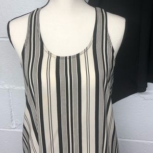 Silk Acrobat striped racer back long tank